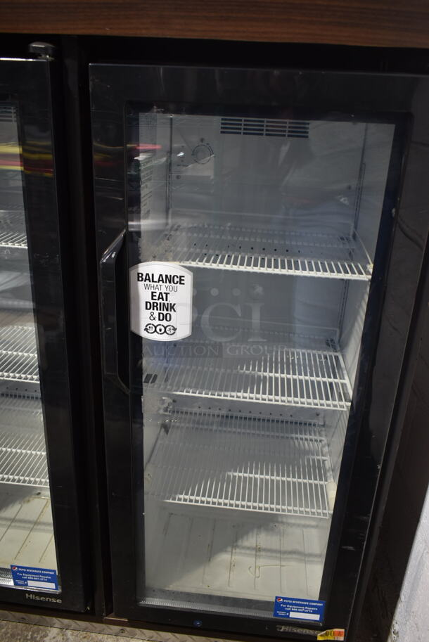 2018 Hisense FC04N6ABD Metal Commercial 2 Door Reach In Cooler Merchandiser w/ Poly Coated Racks. 115 Volts, 1 Phase. Tested and Working! - Image 3 of 7
