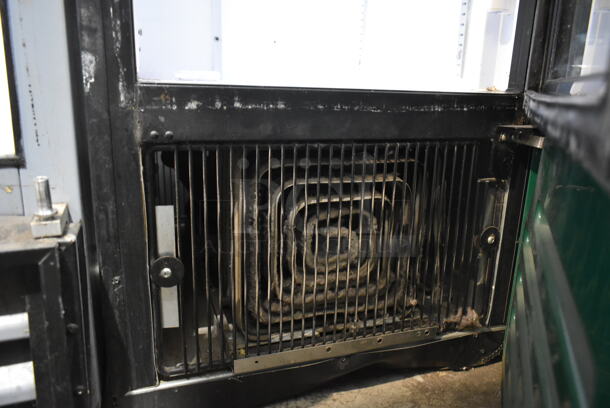 QBD PC8H Metal Commercial Single Door Reach In Cooler Merchandiser w/ Poly Coated Racks. 115 Volts, 1 Phase. Tested and Powers On But Does Not Get Cold
 - Image 3 of 5