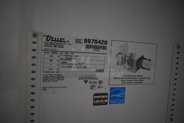 2017 True GDM-12-HC-LD ENERGY STAR Metal Commercial Single Door Reach In Cooler Merchandiser. Missing Door. 115 Volts, 1 Phase. Tested and Working! - Image 3 of 3