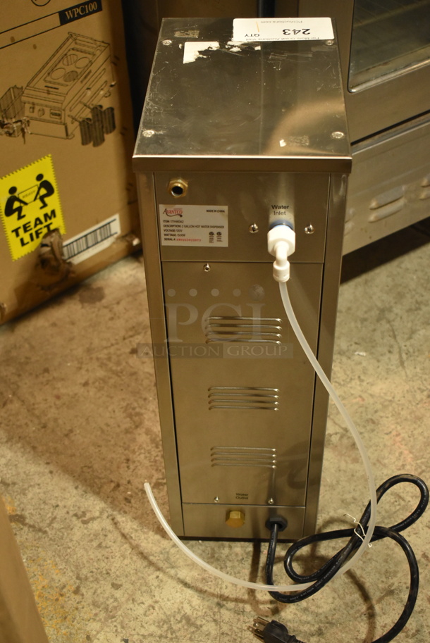 BRAND NEW SCRATCH AND DENT! Avantco 177HWDA2 Stainless Steel Commercial Countertop 2 Gallon Hot Water Dispenser. No Drip Tray. 120 Volts, 1 Phase. - Image 5 of 6