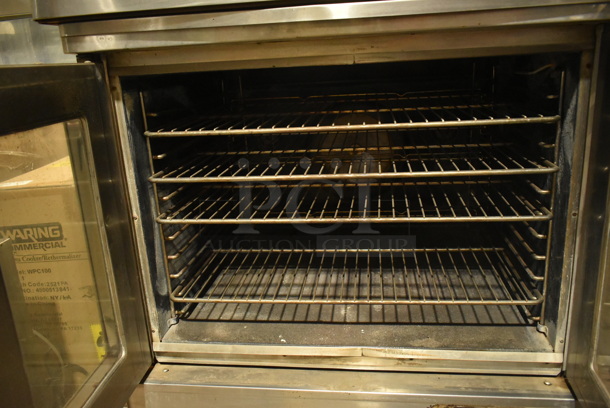 2 Blodgett Stainless Steel Commercial Natural Gas Powered Full Size Convection Ovens w/ View Through Doors, Metal Oven Racks and Thermostatic Controls. 2 Times Your Bid! - Image 6 of 8