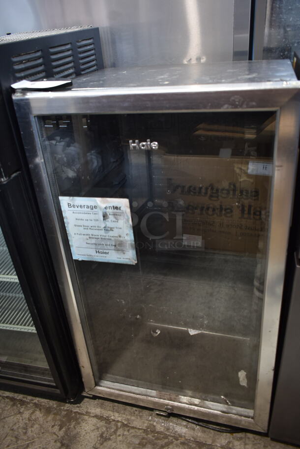 Haier HC125FVS Metal Single Door Mini Cooler Merchandiser. 115 Volts, 1 Phase. Tested and Working! - Image 1 of 3
