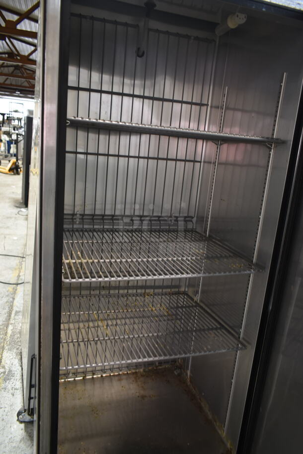 2015 True T-19F Stainless Steel Commercial Single Door Reach In Freezer w/ Poly Coated Racks on Commercial Casters. 115 Volts, 1 Phase. Tested and Working! - Image 2 of 4