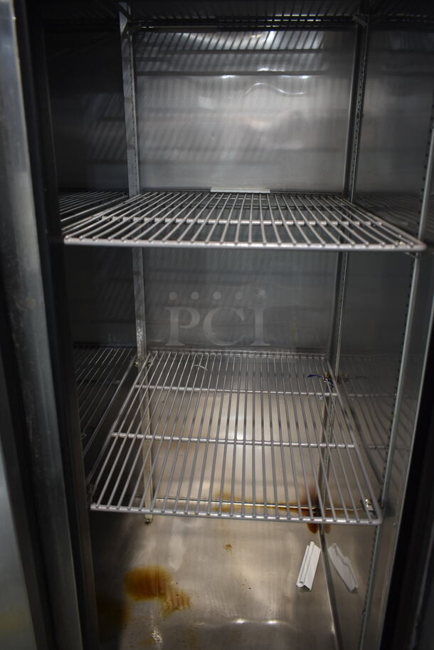 2015 True T-35 Stainless Steel Commercial 2 Door Reach In Cooler w/ Poly Coated Racks on Commercial Casters. 115 Volts, 1 Phase. Tested and Working! - Image 2 of 5