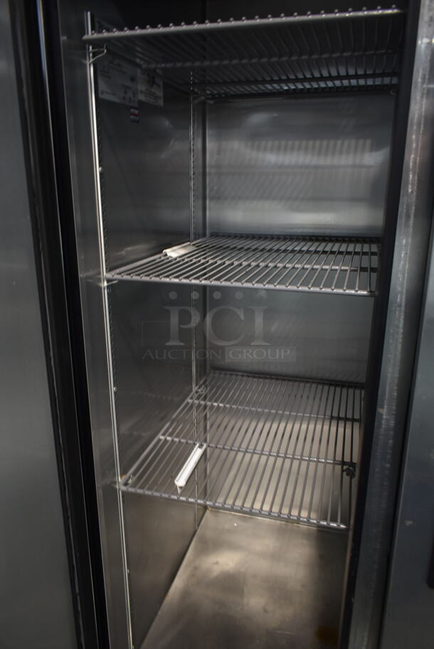 2015 True T-35 Stainless Steel Commercial 2 Door Reach In Cooler w/ Poly Coated Racks on Commercial Casters. 115 Volts, 1 Phase. Tested and Working! - Image 3 of 5