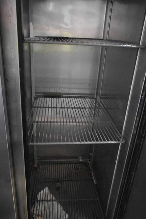 2016 True T-35 Stainless Steel Commercial 2 Door Reach In Cooler w/ Poly Coated Racks. 115 Volts, 1 Phase. Cannot Test Due To Cut Power Cord - Image 2 of 4