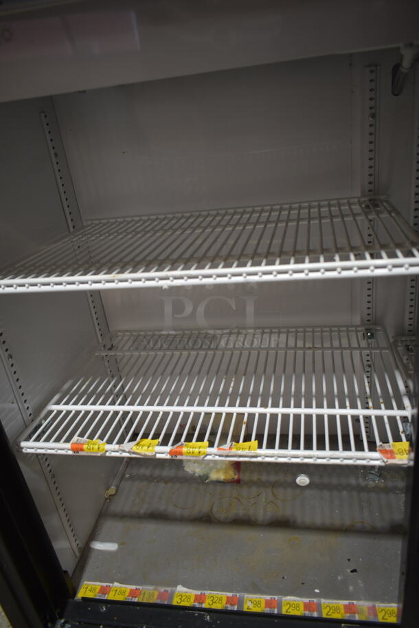2018 True GDM-41SL-48-HC-LD Metal Commercial 2 Door Reach In Cooler Merchandiser w/ Poly Coated Racks. 115 Volts, 1 Phase. Tested and Working! - Image 3 of 4