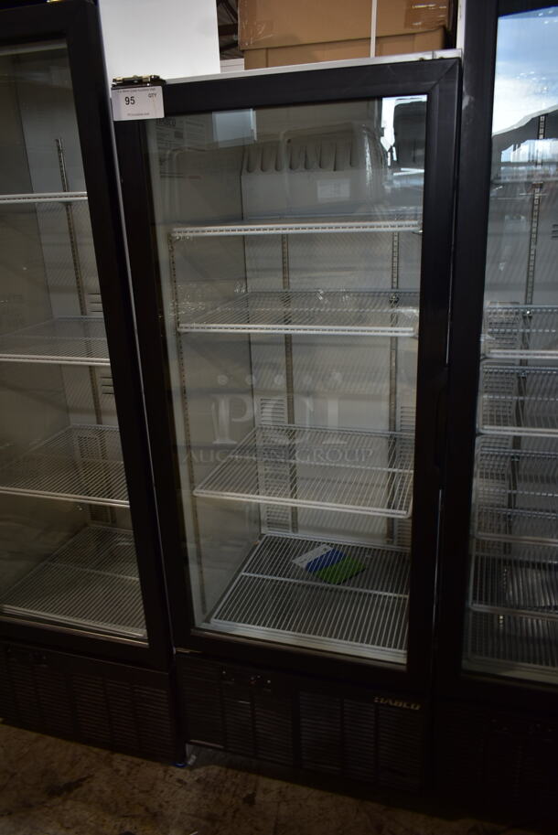 Habco SE12 Metal Commercial Single Door Reach In Cooler Merchandiser w/ Poly Coated Racks. 115 Volts, 1 Phase. Tested and Working! - Image 1 of 3