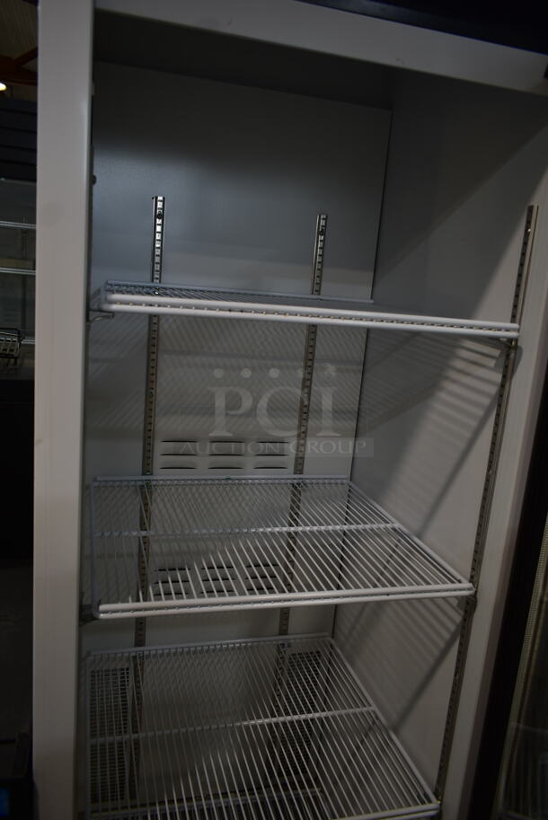 2019 Habco SE18 Metal Commercial Single Door Reach In Cooler Merchandiser w/ Poly Coated Racks. 115 Volts, 1 Phase. Tested and Working! - Image 2 of 4