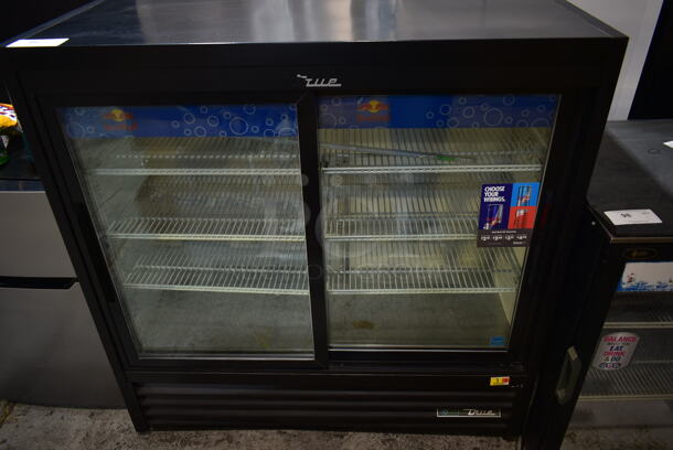2017 True GDM-41SL-48-HC-LD ENERGY STAR Metal Commercial 2 Door Reach In Cooler Merchandiser w/ Poly Coated Racks. 115 Volts, 1 Phase. Tested and Working! - Image 1 of 6