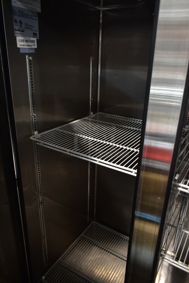 Turbo Air M3F72-3-N Stainless Steel Commercial 3 Door Reach In Freezer w/ Poly Coated Racks on Commercial Casters. 115 Volts, 1 Phase. Tested and Working! - Image 7 of 8