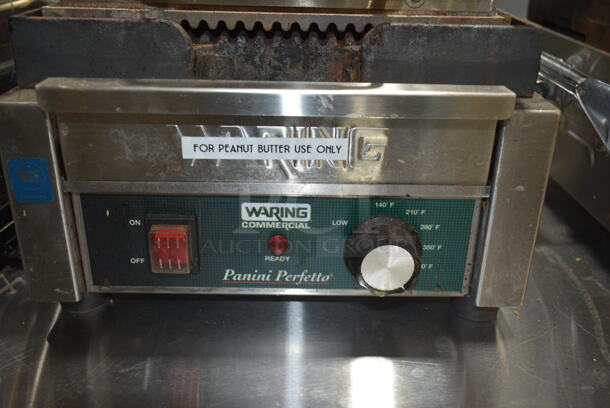 Waring WPG150 Stainless Steel Commercial Countertop Electric Powered Panini Press. 120 Volts, 1 Phase. Tested and Working! - Image 2 of 4