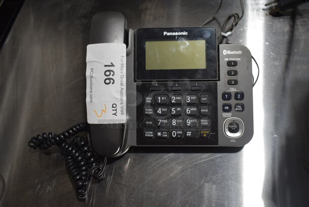 ALL ONE MONEY! Lot of Panasonic Corded Office Telephone and 2 Panasonic Phones on Cradles.  - Image 6 of 7