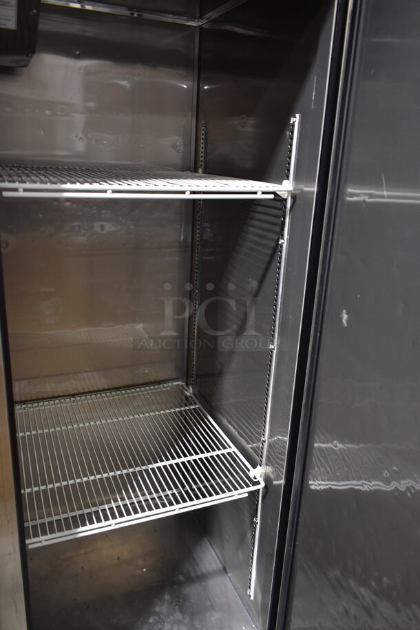 Turbo Air M3R72-3-N Stainless Steel Commercial 3 Door Reach In Cooler w/ Poly Coated Racks on Commercial Casters. 115 Volts, 1 Phase. Tested and Working! - Image 3 of 6