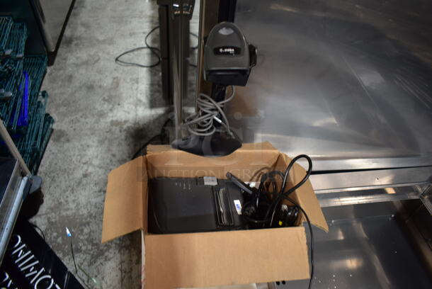 ALL ONE MONEY! Tier Lot of Various Items Including Cash Drawer, Red Poly Buckets, Oven Mitts and Black Wire Trash Can - Image 7 of 8