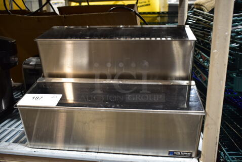 San Jamar Stainless Steel Double Tier Bar Topping Rail. 