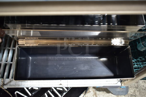 San Jamar Stainless Steel Double Tier Bar Topping Rail.  - Image 2 of 3