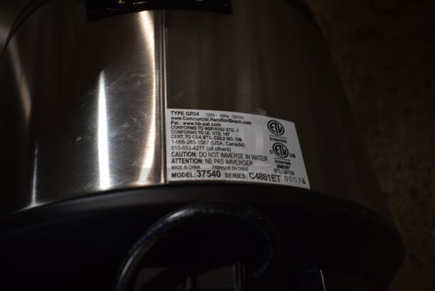 Proctor Silex Hamilton Beach 37540 Stainless Steel Countertop Rice Cooker. 120 Volts, 1 Phase. Tested and Working! - Image 5 of 5