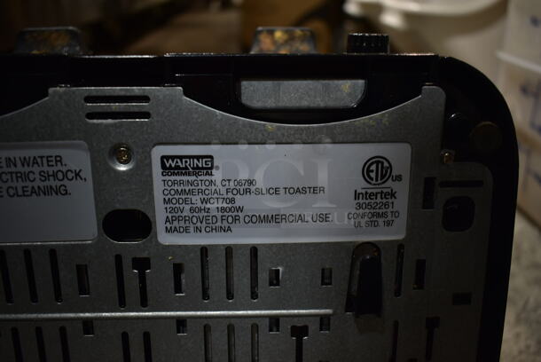 Waring WCT708 Stainless Steel Countertop 4 Slot Toaster. 120 Volts, 1 Phase.  - Image 2 of 2