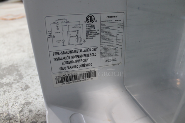 2020 Hisense LCT33D6ASE Mini Cooler and Freezer Combo. 115 Volts, 1 Phase. Tested and Does Not Power On - Image 4 of 4