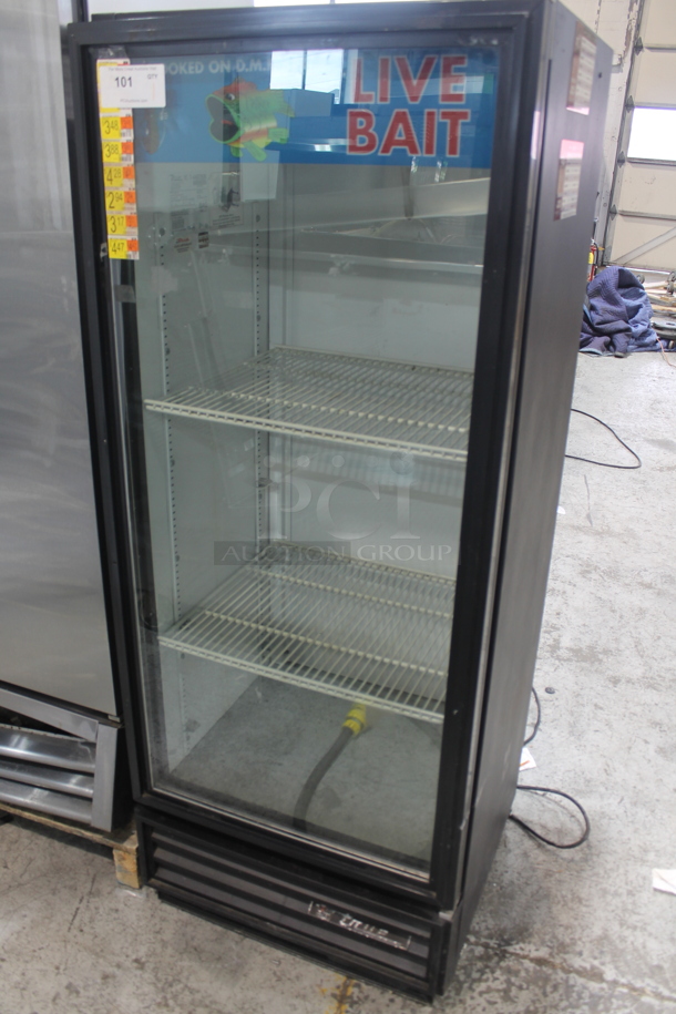 True GDM-12 Metal Commercial Single Door Reach In Cooler Merchandiser w/ Poly Coated Racks. 115 Volts, 1 Phase. Tested and Working! - Image 1 of 4