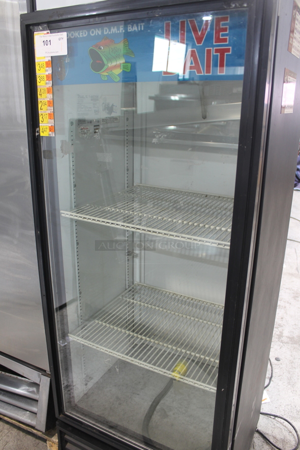 True GDM-12 Metal Commercial Single Door Reach In Cooler Merchandiser w/ Poly Coated Racks. 115 Volts, 1 Phase. Tested and Working! - Image 2 of 4