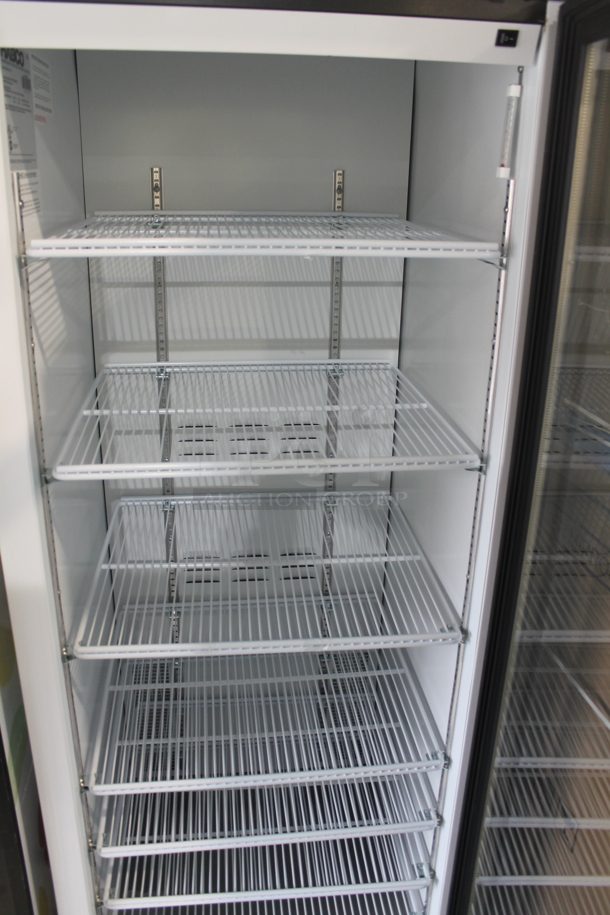2019 Habco SE18 Metal Commercial Single Door Reach In Cooler Merchandiser w/ Poly Coated Racks. 115 Volts, 1 Phase. Tested and Working! - Image 3 of 4
