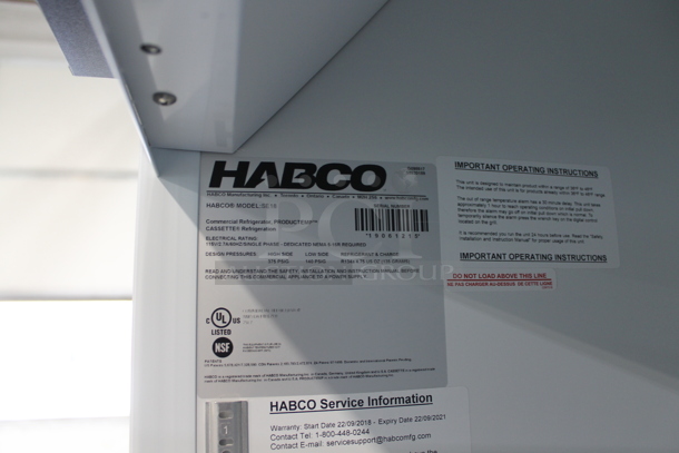 2019 Habco SE18 Metal Commercial Single Door Reach In Cooler Merchandiser w/ Poly Coated Racks. 115 Volts, 1 Phase. Tested and Working! - Image 4 of 4