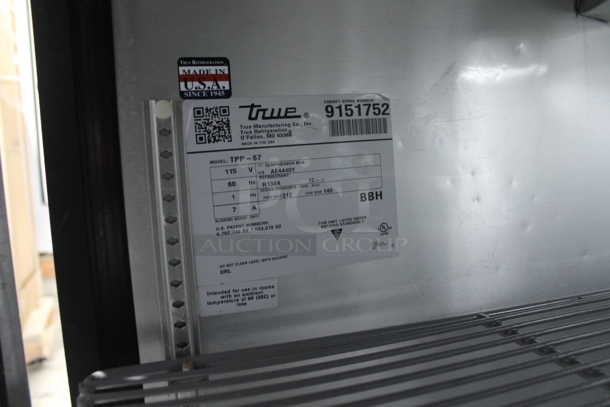 2017 True TPP-67 Stainless Steel Commercial Pizza Prep Table on Commercial Casters. No Lids. 115 Volts, 1 Phase. 115 Volts, 1 Phase. Tested and Does Not Power On - Image 8 of 12
