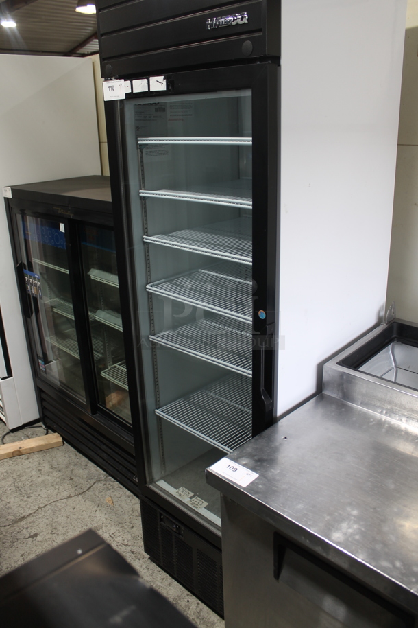2019 Habco SE18 Metal Commercial Single Door Reach In Cooler Merchandiser w/ Poly Coated Racks. 115 Volts, 1 Phase. Tested and Working! - Image 1 of 4