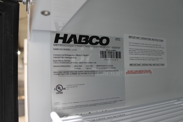 2019 Habco SE18 Metal Commercial Single Door Reach In Cooler Merchandiser w/ Poly Coated Racks. 115 Volts, 1 Phase. Tested and Working! - Image 4 of 4