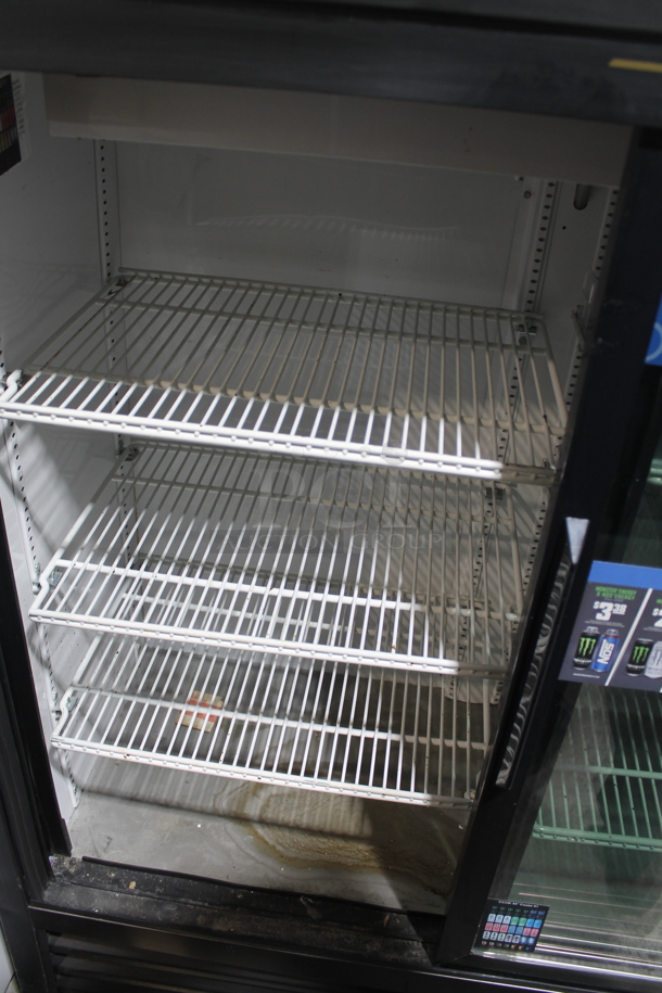 2015 True GDM-41SL-54-LD Metal Commercial 2 Door Reach In Cooler Merchandiser w/ Poly Coated Racks. 115 Volts, 1 Phase. Tested and Working! - Image 3 of 5