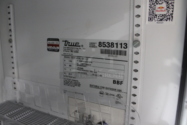 2015 True GDM-41SL-54-LD Metal Commercial 2 Door Reach In Cooler Merchandiser w/ Poly Coated Racks. 115 Volts, 1 Phase. Tested and Working! - Image 5 of 5