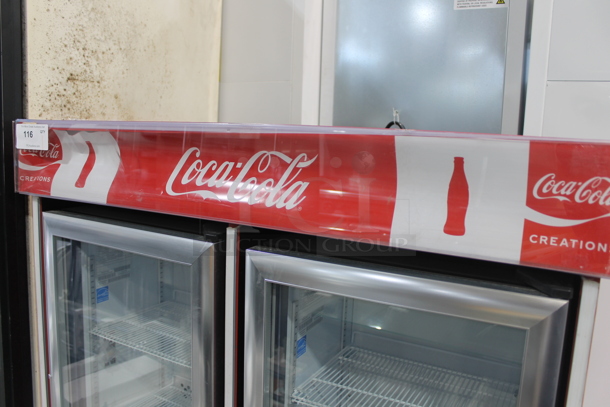 2021 IDW G4-H0234B Metal Commercial 2 Door Reach In Cooler Merchandiser w/ Poly Coated Racks. 115 Volts, 1 Phase. Tested and Working! - Image 3 of 7