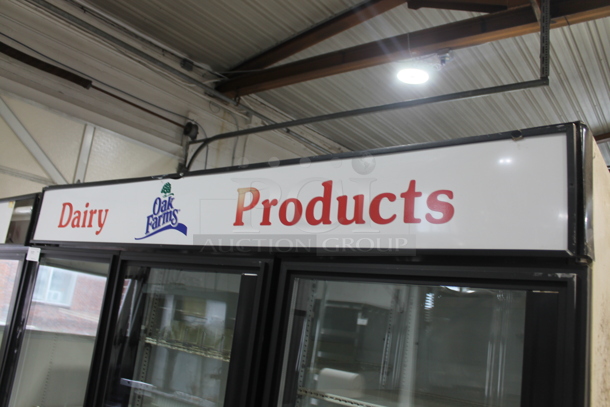 True GDM-72 Metal Commercial 3 Door Reach In Cooler Merchandiser w/ Poly Coated Racks. 115 Volts, 1 Phase. Tested and Powers On But Does Not Get Cold - Image 2 of 7