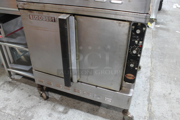 2 Blodgett Stainless Steel Commercial Natural Gas Powered Full Size Convection Oven w/ Solid Doors, Metal Oven Racks and Thermostatic Controls on Commercial Casters. 2 Times Your Bid! - Image 3 of 10
