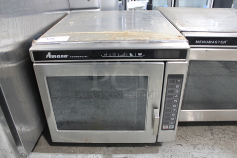 2019 Menumaster MRC30S2 Stainless Steel Commercial Countertop Microwave Oven. 208/240 Volts, 1 Phase. 
