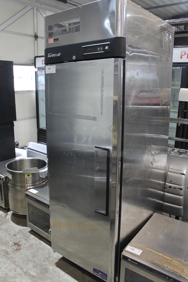 Turbo Air M3F19-1 Stainless Steel Commercial Reach In Single Door Freezer w/ Poly Coated Racks on Commercial Casters. 115 Volts, 1 Phase. Tested and Working! - Image 1 of 5