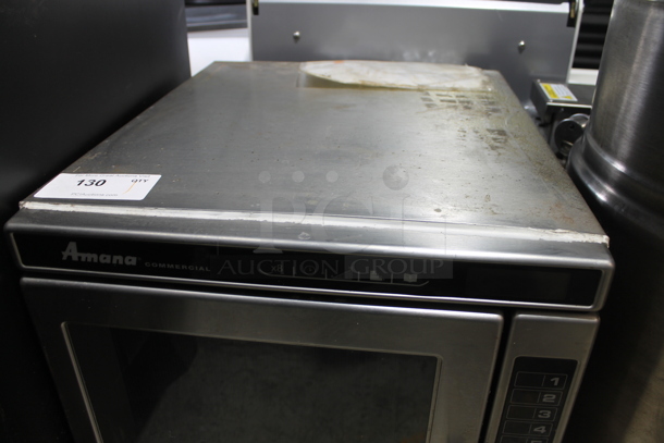 2017 Amana MRC30S2 Stainless Steel Commercial Countertop Electric Powered Microwave Oven. 208/240 Volts, 1 Phase.  - Image 3 of 6
