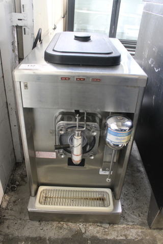 Taylor 340D-27 Stainless Steel Commercial Countertop Air Cooled Single Flavor Frozen Beverage Slushie Machine w/ Drink Mixing Attachment. 208-230 Volts, 1 Phase.