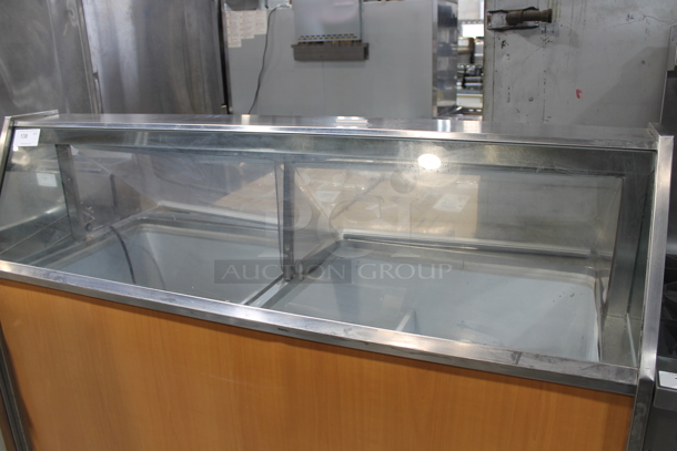 Metal Commercial Ice Cream Dipping Cabinet w/ 3 Metal Ice Cream Tub Collars. Tested and Does Not Power On
 - Image 2 of 4