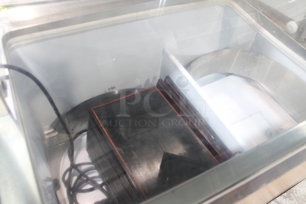 Metal Commercial Ice Cream Dipping Cabinet w/ 3 Metal Ice Cream Tub Collars. Tested and Does Not Power On
 - Image 3 of 4