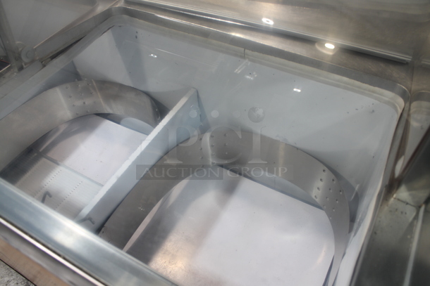 Metal Commercial Ice Cream Dipping Cabinet w/ 3 Metal Ice Cream Tub Collars. Tested and Does Not Power On
 - Image 4 of 4