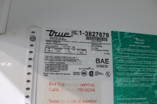 True GDM-72 Metal Commercial 3 Door Reach In Cooler Merchandiser. 115 Volts, 1 Phase. Tested and Working! - Image 5 of 7