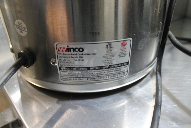 IN ORIGINAL BOX! Winco FW-7R500 Stainless Steel Commercial Countertop Soup Kettle Food Warmer. 120 Volts, 1 Phase. Tested and Working! - Image 3 of 7