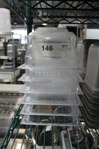ALL ONE MONEY! Lot of 13 Clear Poly 1/6 Size Drop In Bins