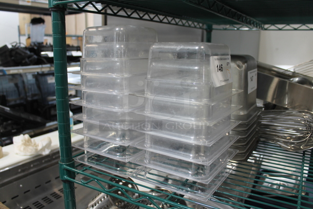 ALL ONE MONEY! Lot of 13 Clear Poly 1/6 Size Drop In Bins - Image 2 of 2