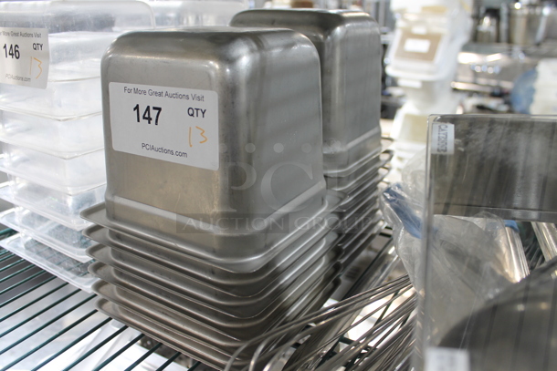 13 Stainless Steel 1/6 Size Drop In Bins. 1/6x6. 13 Times Your Bid! - Image 2 of 2