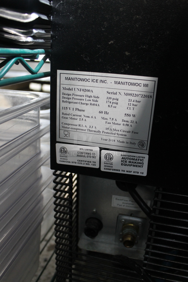 2018 Manitowoc UNF0200A Stainless Steel Commercial Self Contained Undercounter Ice Machine. 115 Volts, 1 Phase.  - Image 4 of 4