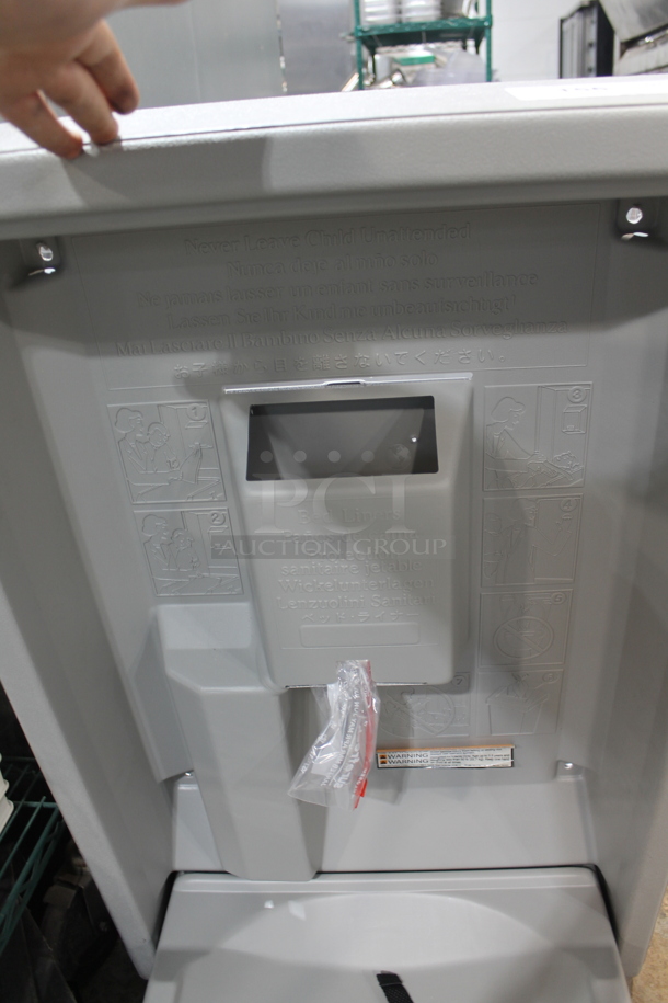 Koala Kare Poly Gray Wall Mount Diaper Changing Station.  - Image 4 of 5